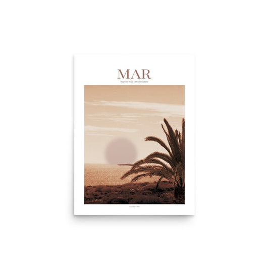 MAR – Poster artístico inspirado en la calma del océano (sin marco) - Illustria