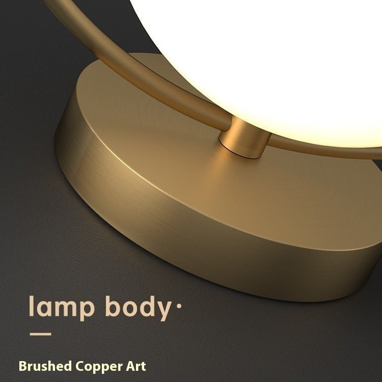 Bedroom Bedside Cozy And Romantic Creative And Slightly Luxury Simple Fashion Copper Table Lamp - Illustria