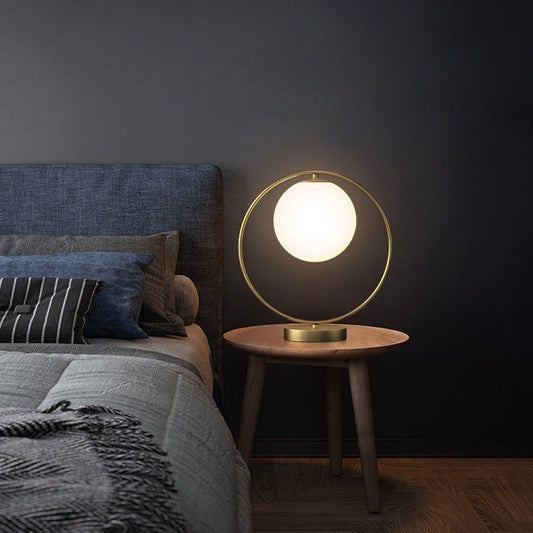 Bedroom Bedside Cozy And Romantic Creative And Slightly Luxury Simple Fashion Copper Table Lamp - Illustria