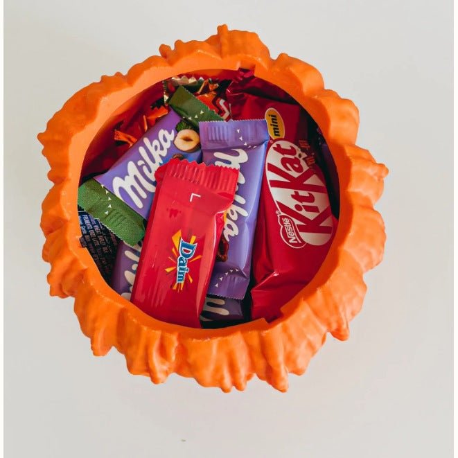 Cuenco para Dulces de Halloween con Forma de Calabaza – Decoración Festiva - Illustria