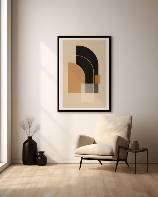 Esencia I – Contraste Moderno | Lámina Minimalista (con marco) - Illustria
