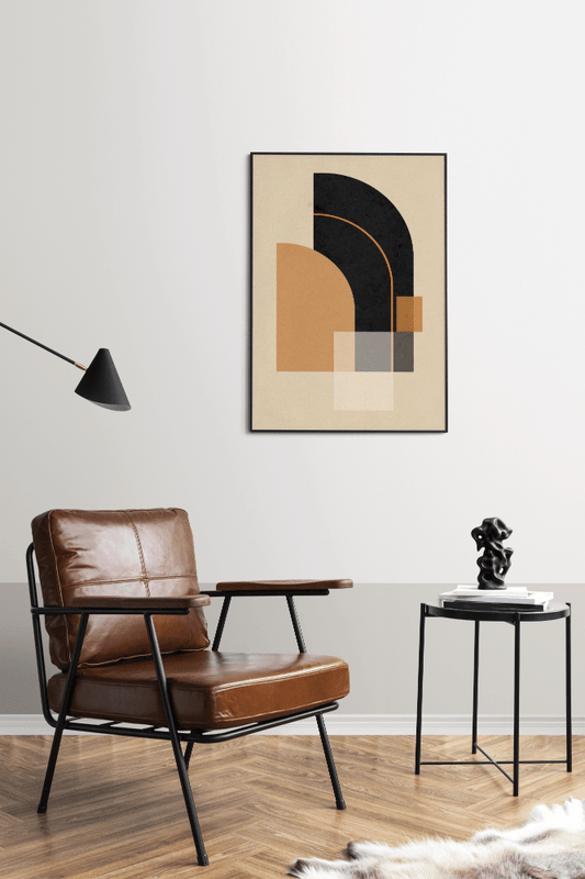 Esencia I – Contraste Moderno | Lámina Minimalista (con marco) - Illustria