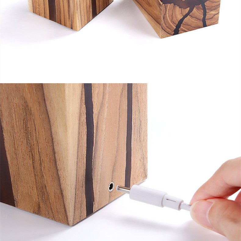 Lámpara de Madera LED Diseño Moderno – Luz Ambiente Cálida para Dormitorio y Sala - Illustria