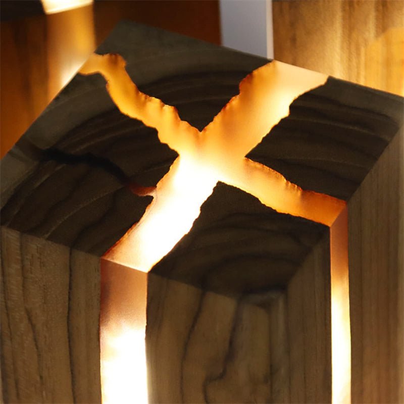 Lámpara de Madera LED Diseño Moderno – Luz Ambiente Cálida para Dormitorio y Sala - Illustria