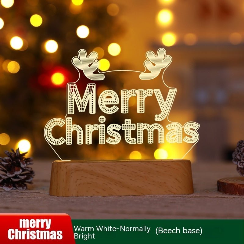 Lámpara LED Decorativa 3D de Navidad – Luz Nocturna de Acrílico - Illustria