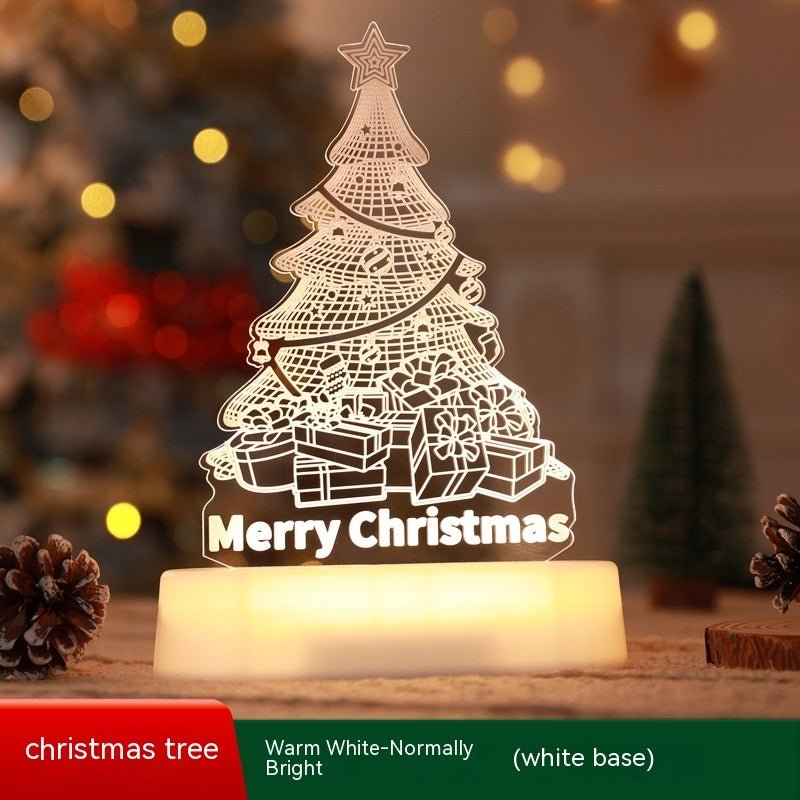 Lámpara LED Decorativa 3D de Navidad – Luz Nocturna de Acrílico - Illustria