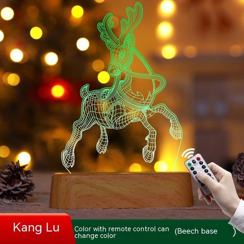Lámpara LED Decorativa 3D de Navidad – Luz Nocturna de Acrílico - Illustria