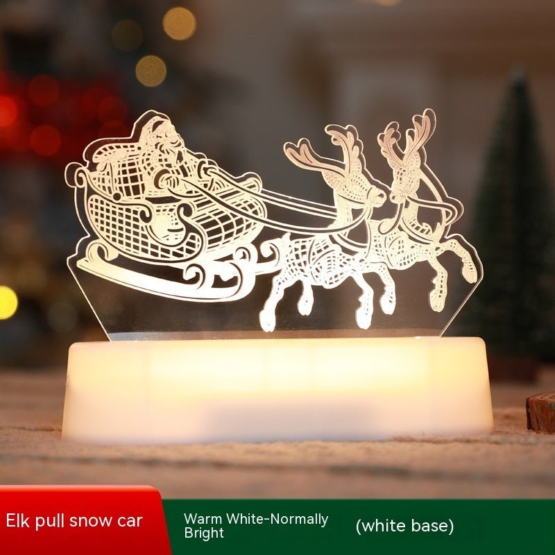 Lámpara LED Decorativa 3D de Navidad – Luz Nocturna de Acrílico - Illustria