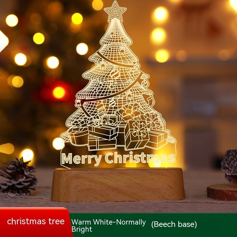 Lámpara LED Decorativa 3D de Navidad – Luz Nocturna de Acrílico - Illustria