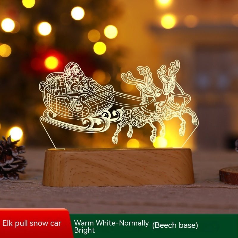 Lámpara LED Decorativa 3D de Navidad – Luz Nocturna de Acrílico - Illustria