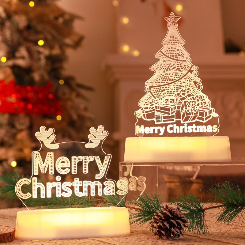 Lámpara LED Decorativa 3D de Navidad – Luz Nocturna de Acrílico - Illustria