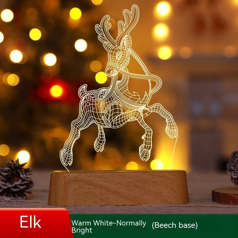 Lámpara LED Decorativa 3D de Navidad – Luz Nocturna de Acrílico - Illustria