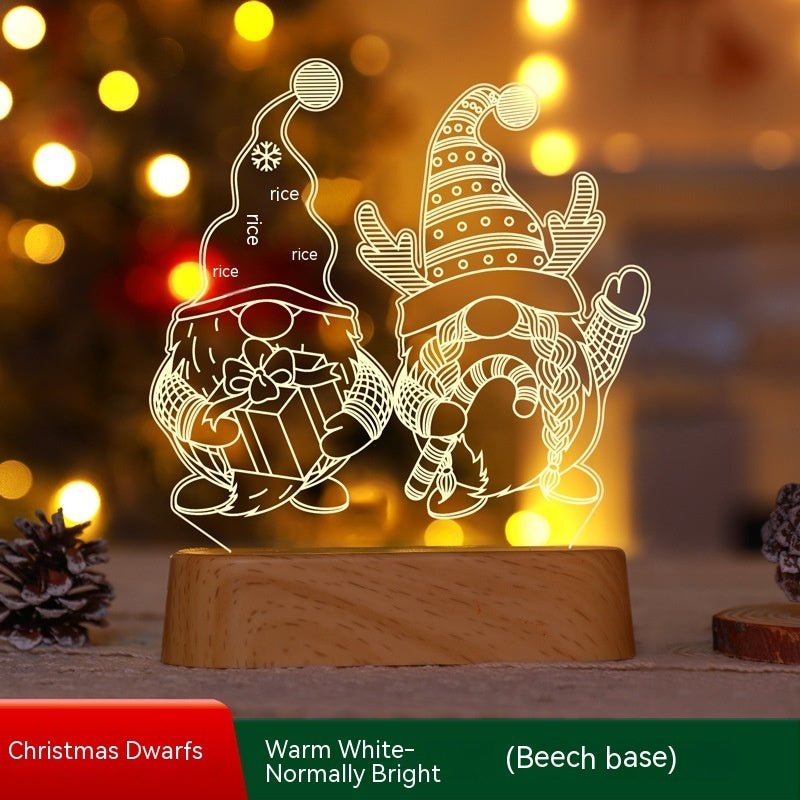 Lámpara LED Decorativa 3D de Navidad – Luz Nocturna de Acrílico - Illustria
