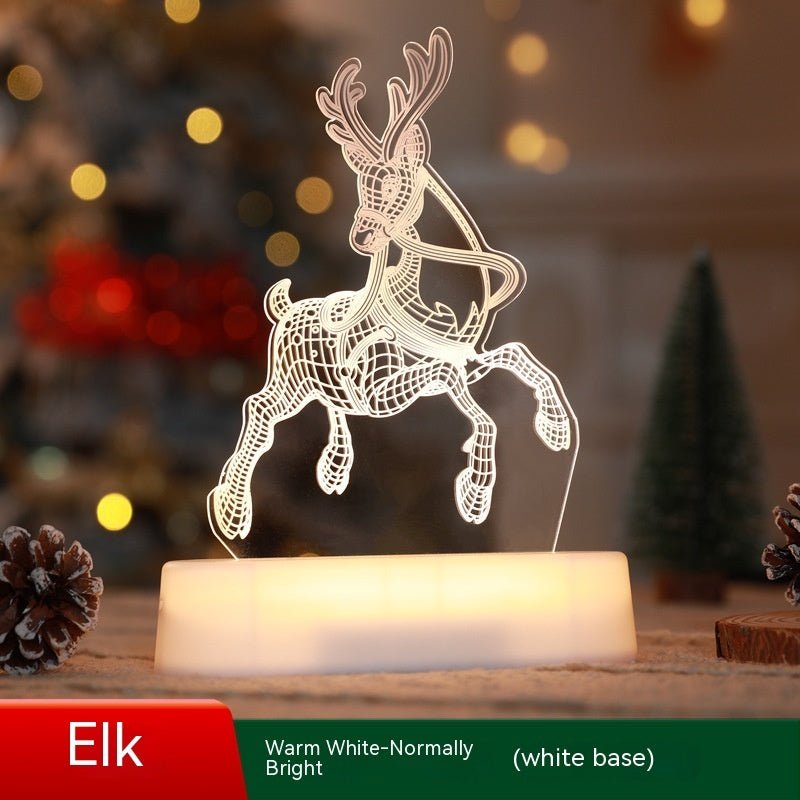 Lámpara LED Decorativa 3D de Navidad – Luz Nocturna de Acrílico - Illustria