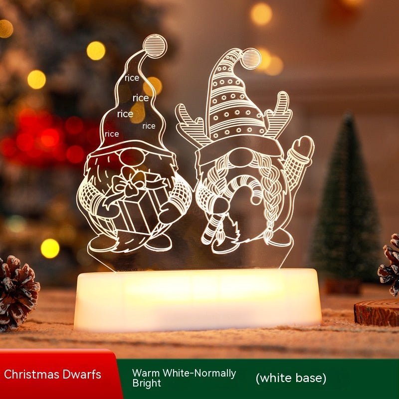Lámpara LED Decorativa 3D de Navidad – Luz Nocturna de Acrílico - Illustria