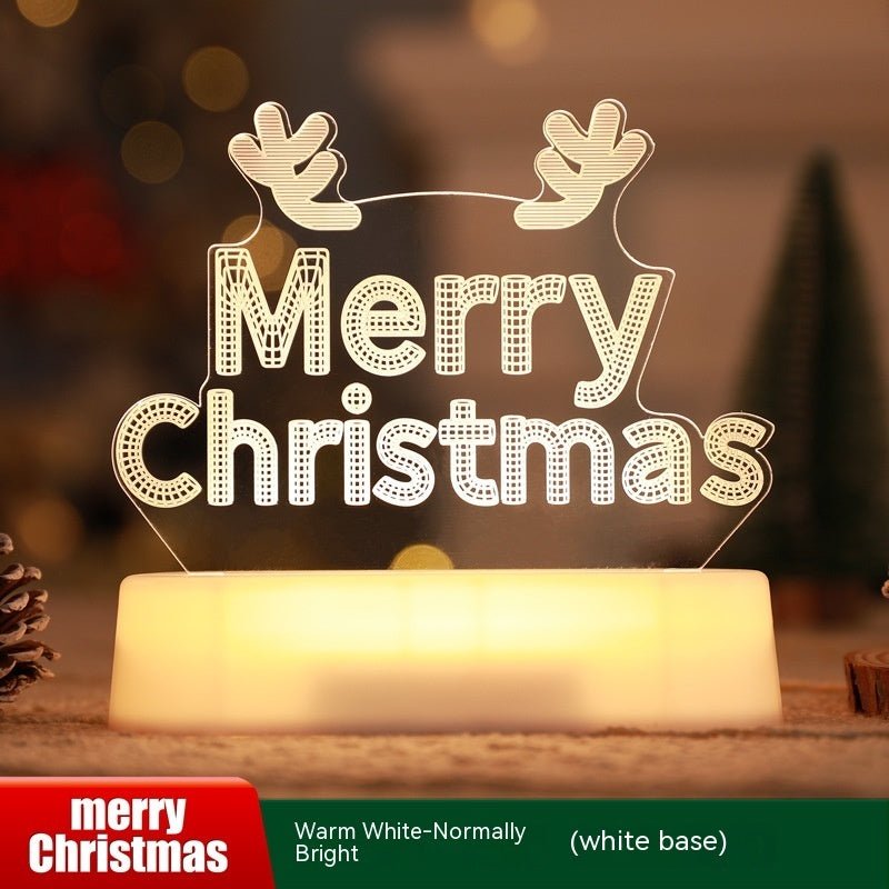 Lámpara LED Decorativa 3D de Navidad – Luz Nocturna de Acrílico - Illustria