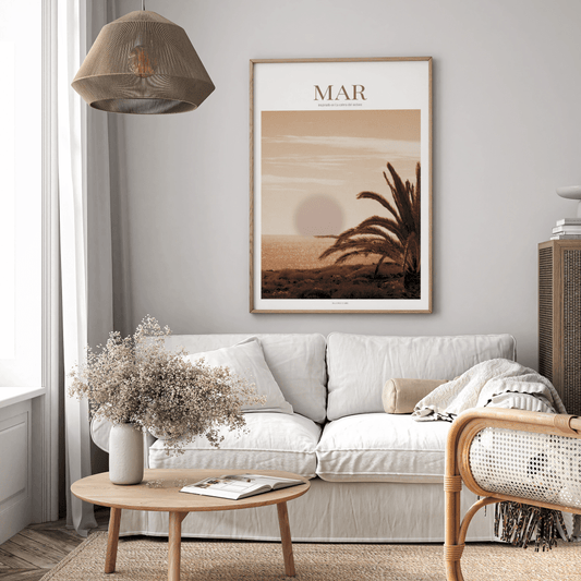 MAR – Poster artístico inspirado en la calma del océano (sin marco) - Illustria