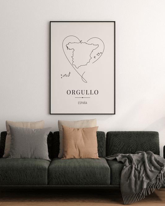ORGULLO – España Legacy Póster (con marco) - Illustria